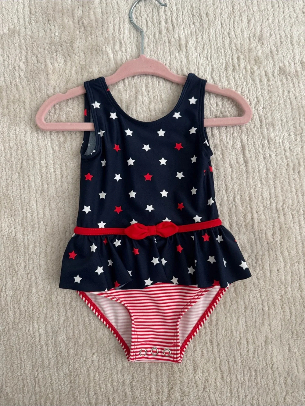 Kids Navy Star One-Piece Swimsuit - 9m